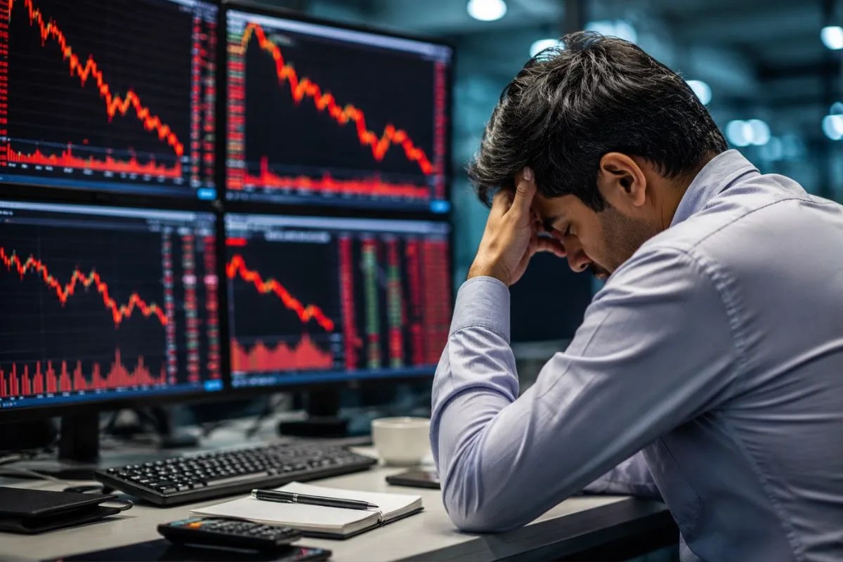 Stock Market Today: बाजार में बड़ी गिरावट, सेंसेक्स 450 अंक टूटा, जानिए किन शेयरों में दिखी बिकवाली