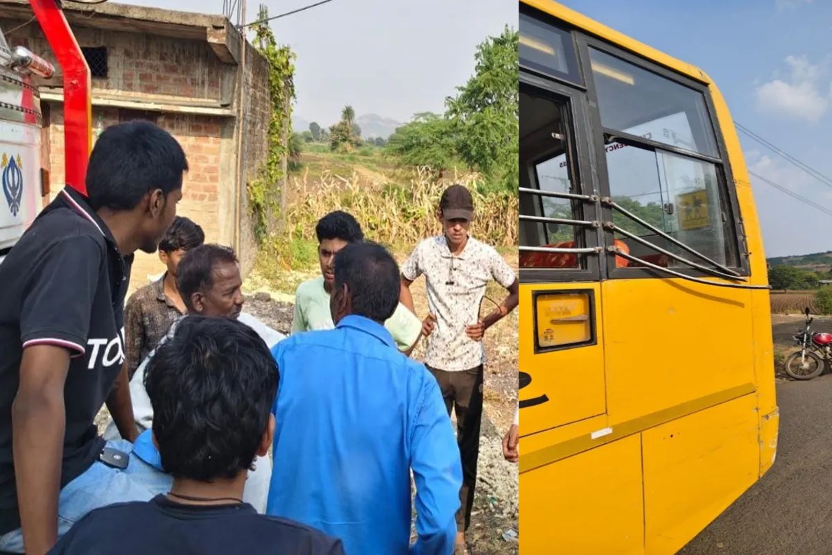 नीचे चंबल नदी, ऊपर डगमगाती रही स्कूल बस, महु में ट्रक की टक्कर से अटकी 35 बच्चों की सांसें