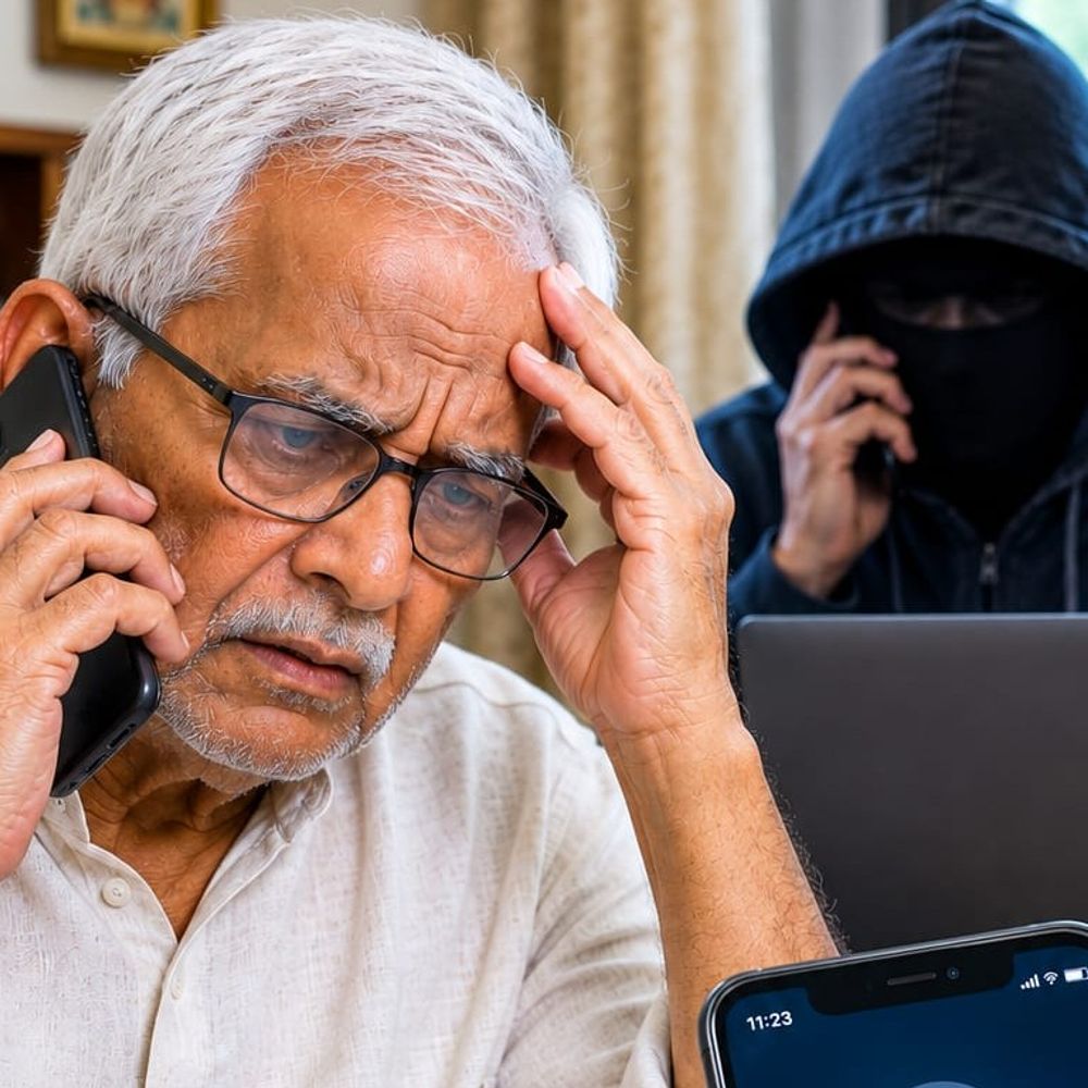 बुजुर्ग के साथ 1.73 लाख की साइबर ठगी:सोशल मीडिया पर आए लिंक को खोलना पड़ा भारी, हिरण मगरी थाने में मुकदमा दर्ज